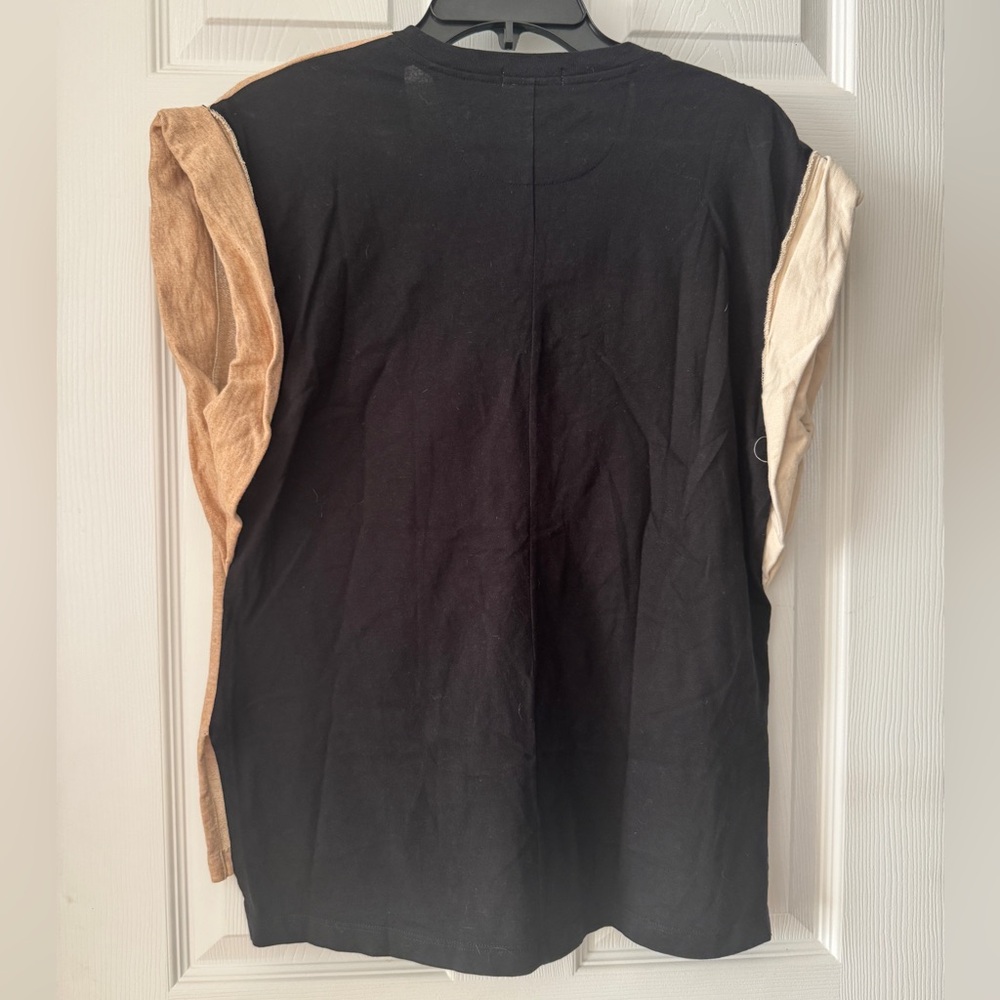 Tan Color Split Top - Picture 2 of 5
